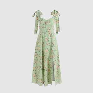 Plus size CIDER Floral Bowknot Corset Midi Dress 4x